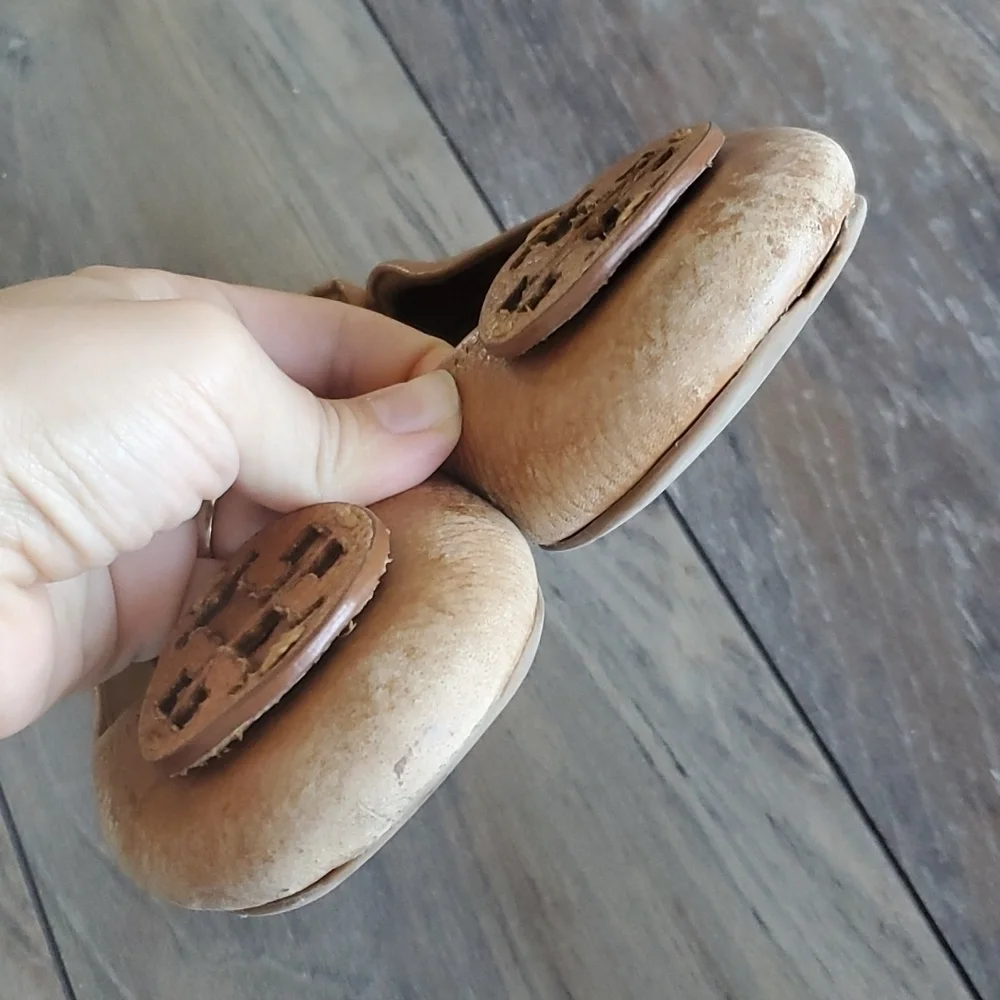 Tory Burch Womens Reva Logo Ballet classic Flats shoes sz 7M